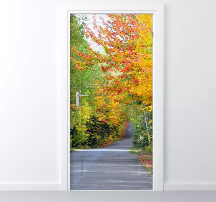 Autocolantes para portas árvores coloridas - TenStickers