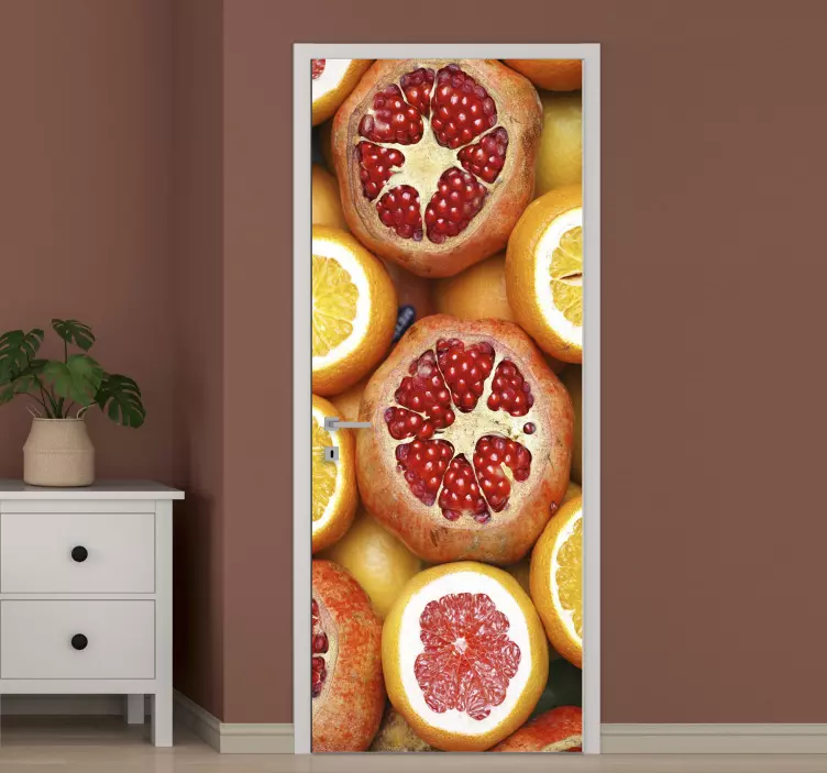 Autocolantes para portas Frutas fatiadas - TenStickers