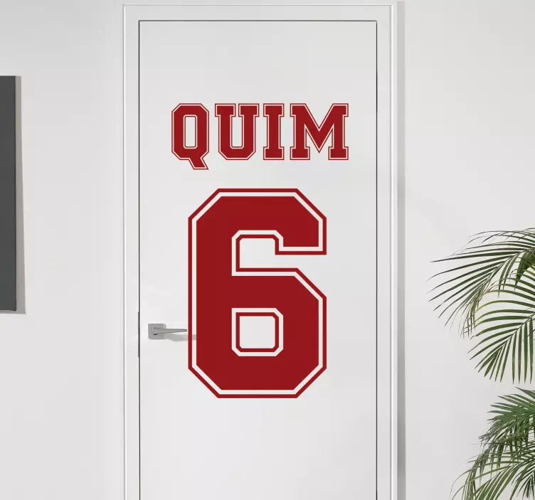 Autocolantes para portas Nome e número - TenStickers