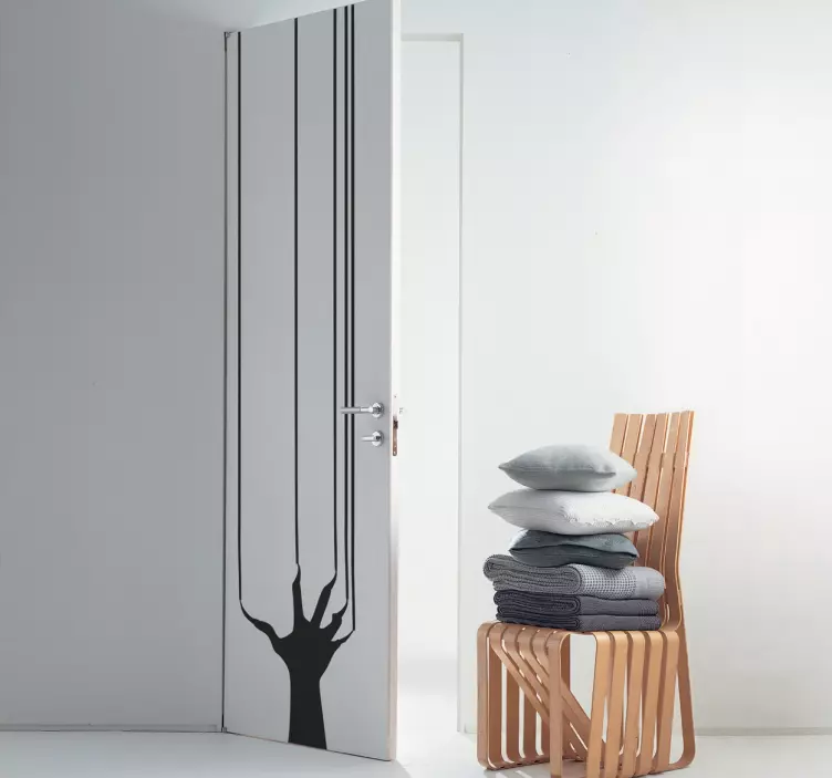 Vinil para portas mão de terror - TenStickers