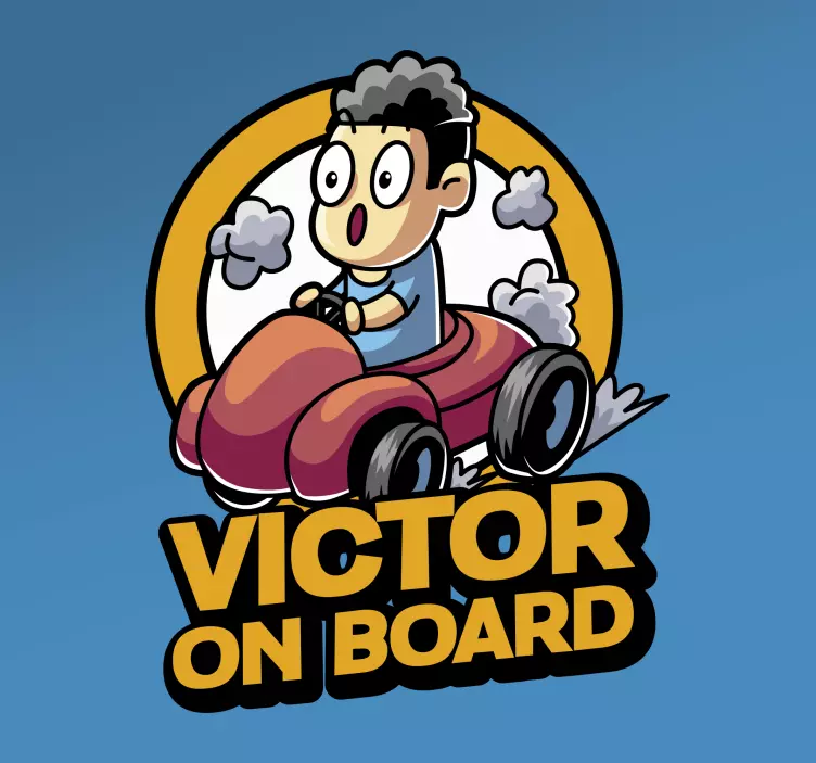 Vinil personalizável Criança (nome) a bordo - TenStickers