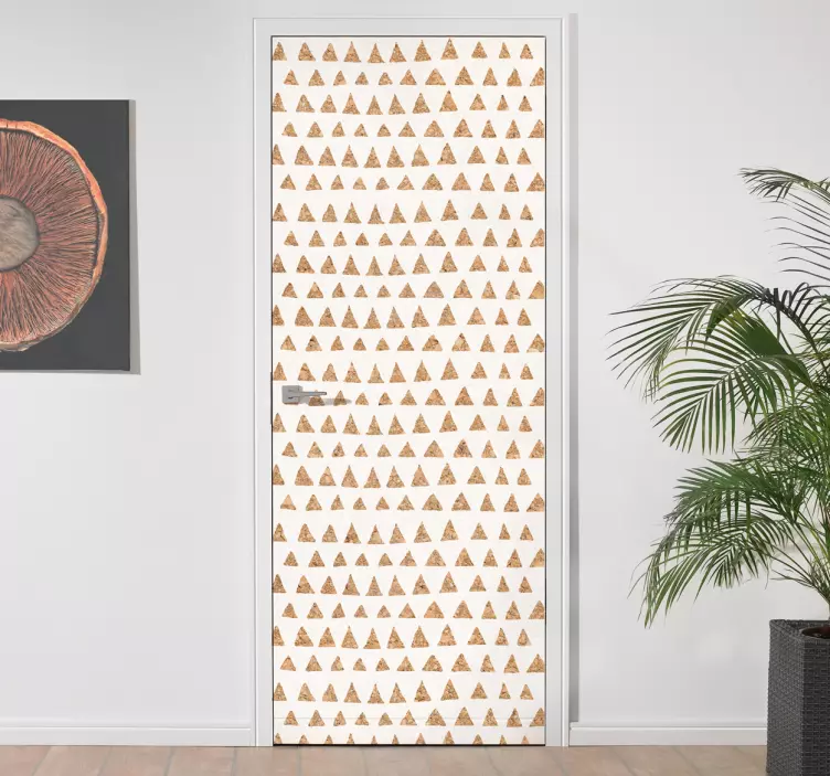 Vinil portas triângulos a imitar cortiça - TenStickers