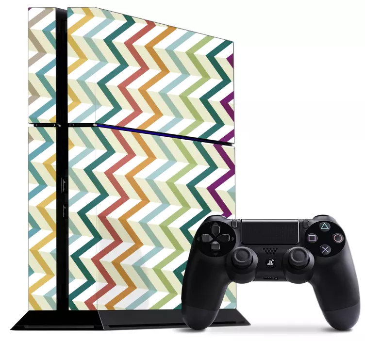 Autocolant skin PS4 cores zigzag - TenStickers