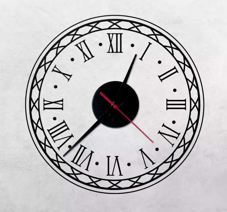 Autocolantes relógios Estilo retro com algarismos romanos - TenStickers