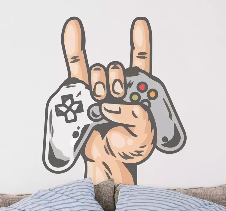 Autocolante Skin para PlayStation Mão mantendo um joystick modern - TenStickers