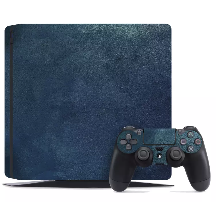 Autocolante Skin para ps4 Fundo de parede com tinta azul - TenStickers