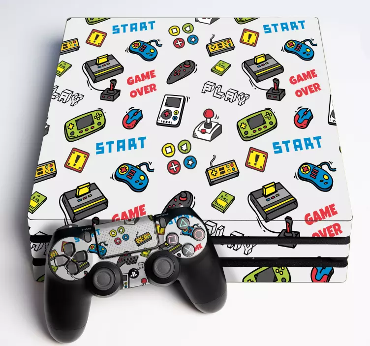 Autocolante Skin para ps4 Jogo acabado e padrão inicial - TenStickers