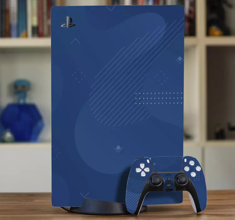 Autocolante Skin para ps4 Ondas azuis com manchas - TenStickers