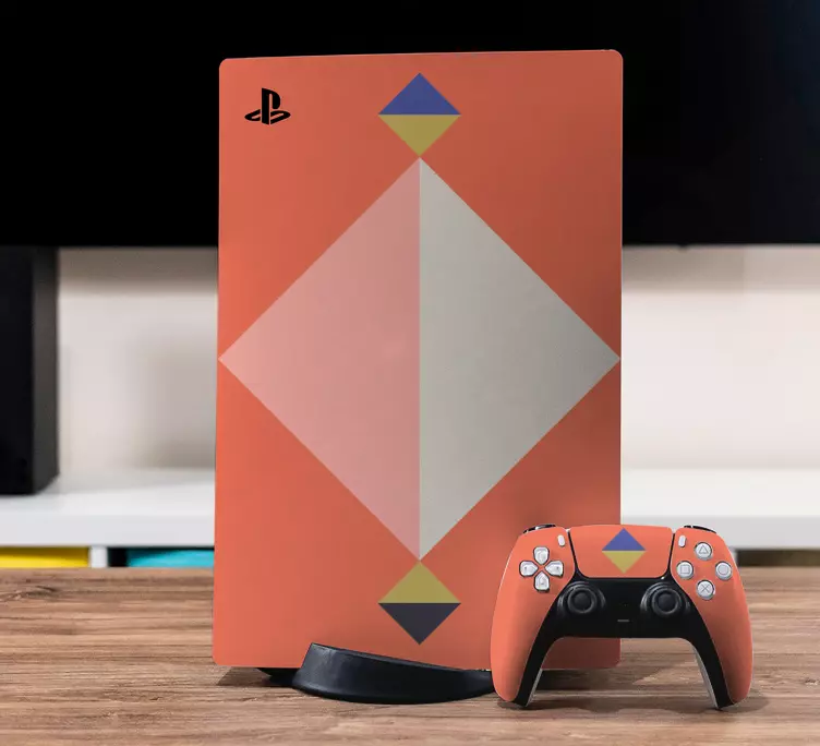 Autocolante Skin para PS5 Arte de padrão geométrico - TenStickers