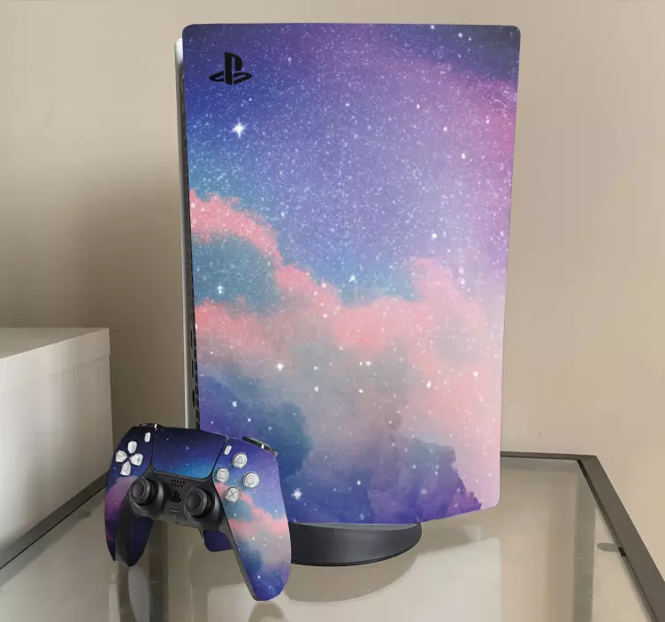 Autocolante Skin para PS5 Céu escuro roxo - TenStickers