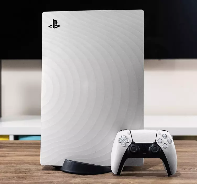 Autocolante Skin para PS5 Círculos brancos - TenStickers