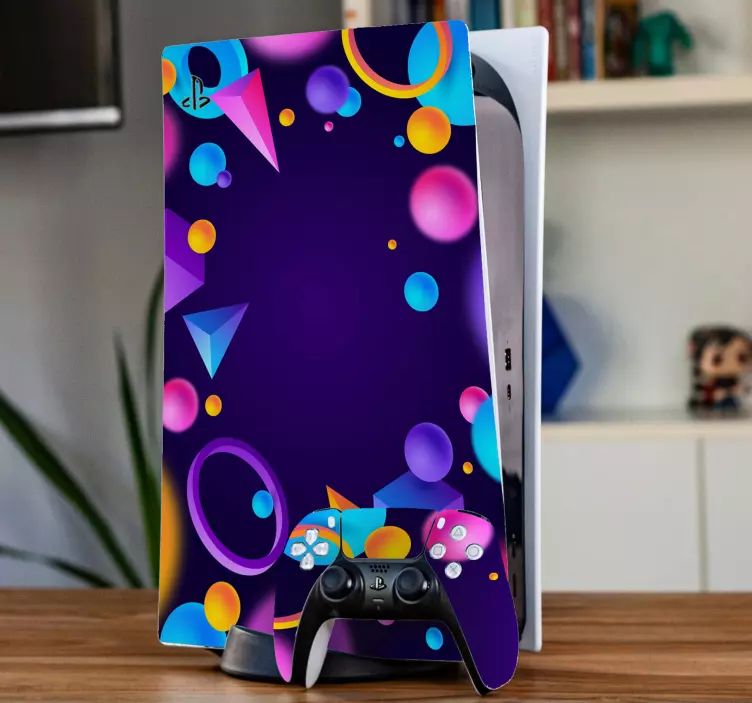 Autocolante Skin para PS5 Fundo 3d colorido - TenStickers