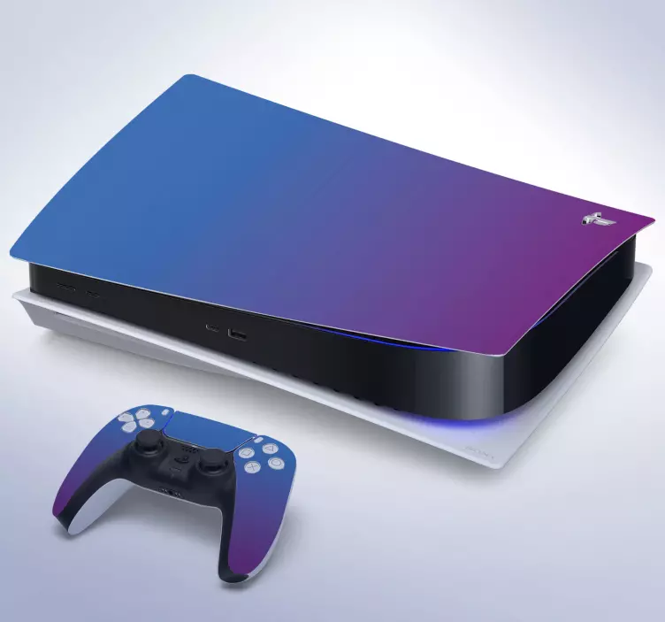 Autocolante Skin para PS5 Fundo abstrato roxo e azul - TenStickers