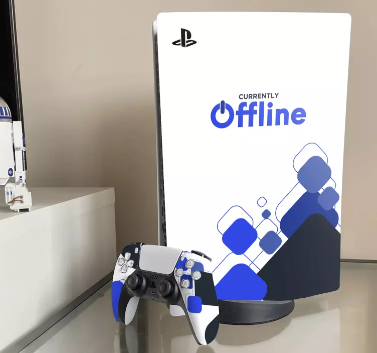 Autocolante Skin para PS5 Fundo de contração atualmente offline - TenStickers