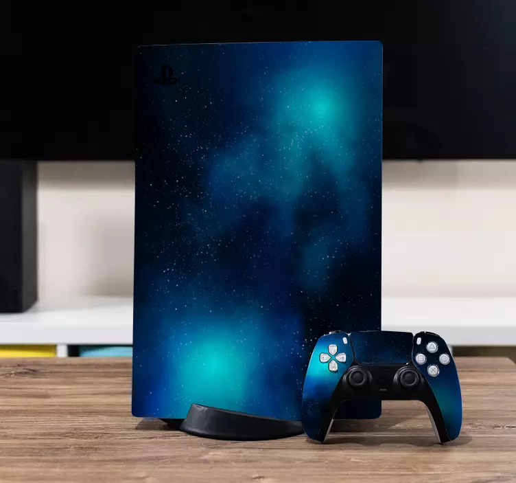 Autocolante Skin para PS5 Galáxia azul - TenStickers