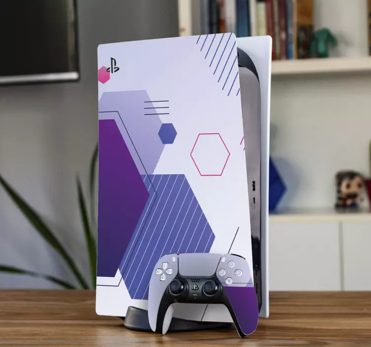 Autocolante Skin para PS5 Gradiente geométrico colorido - TenStickers