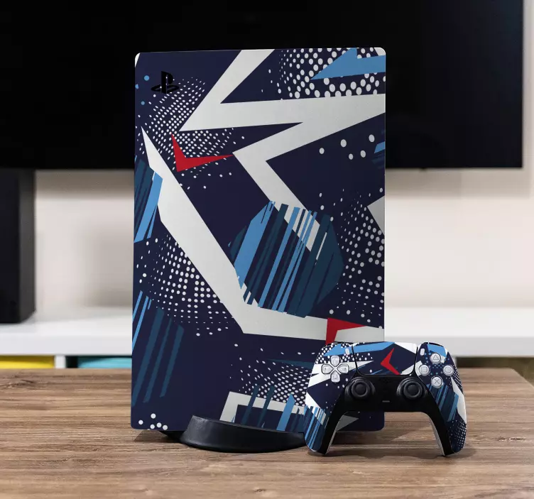 Autocolante Skin para PS5 Papel de parede abstrato com várias cor - TenStickers