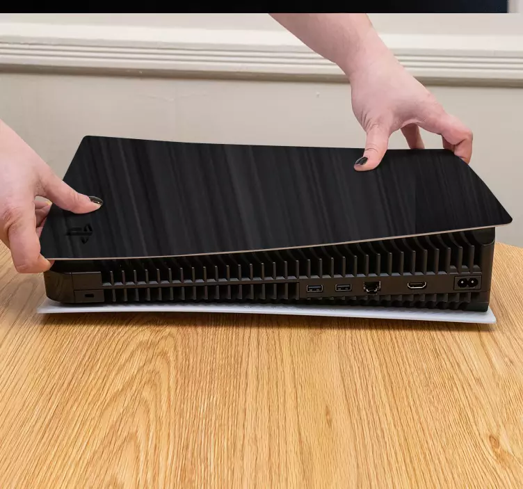 Skin para PS5 preto com linhas de movimento - TenStickers