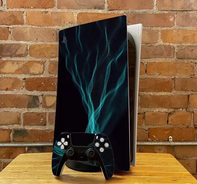 Autocolante Skin para PS5 Partículas 3d azuis - TenStickers