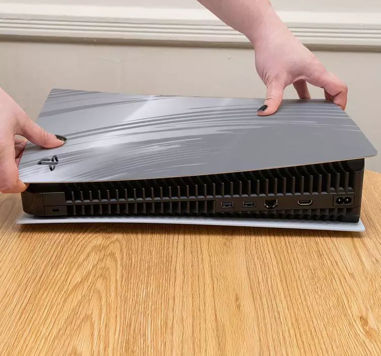 Autocolante Skin para PS5 Pele de prata brilhante ps5 - TenStickers