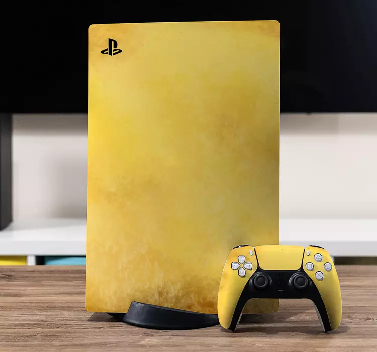 Autocolante Skin para PS5 Pele dourada escovada ps5 - TenStickers