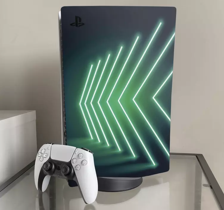 Autocolante Skin para PS5 Setas de luzes de néon - TenStickers