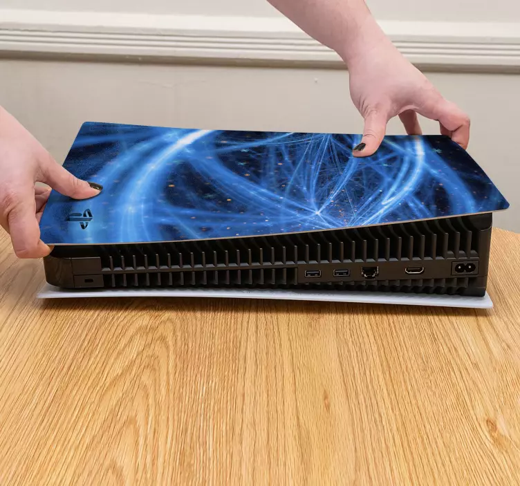 Autocolante Skin para PS5 Tecnologia de malha de linhas brilhante - TenStickers