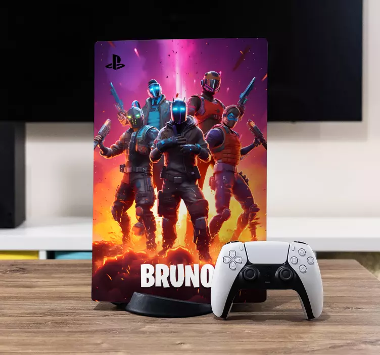 Autocolante Skin PS5 batalha de videogame - TenStickers