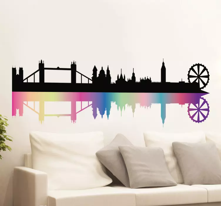 Vinil skyline Londres multicolor - TenStickers