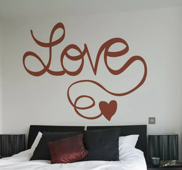 Vinil com texto palavra love - TenStickers