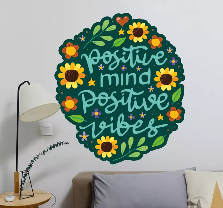 Autocolantes textos Citação motivacional com lindas cores - TenStickers