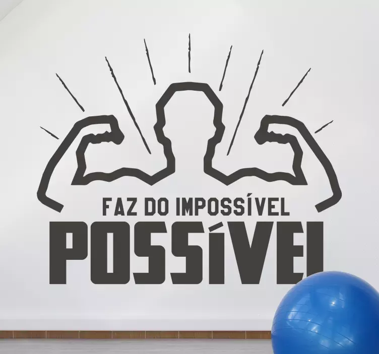 Vinil textos Frase motivacional para ginásio - TenStickers
