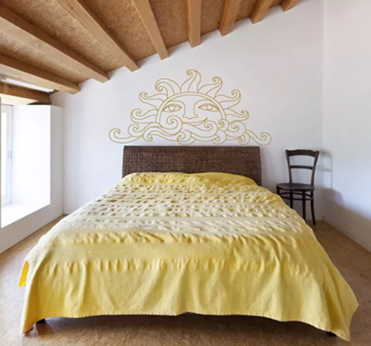 Vinilo decorativo cara sol - TenStickers