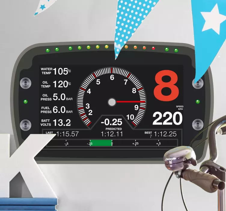 Vinilo decorativo com monitor de velocidades - TenStickers