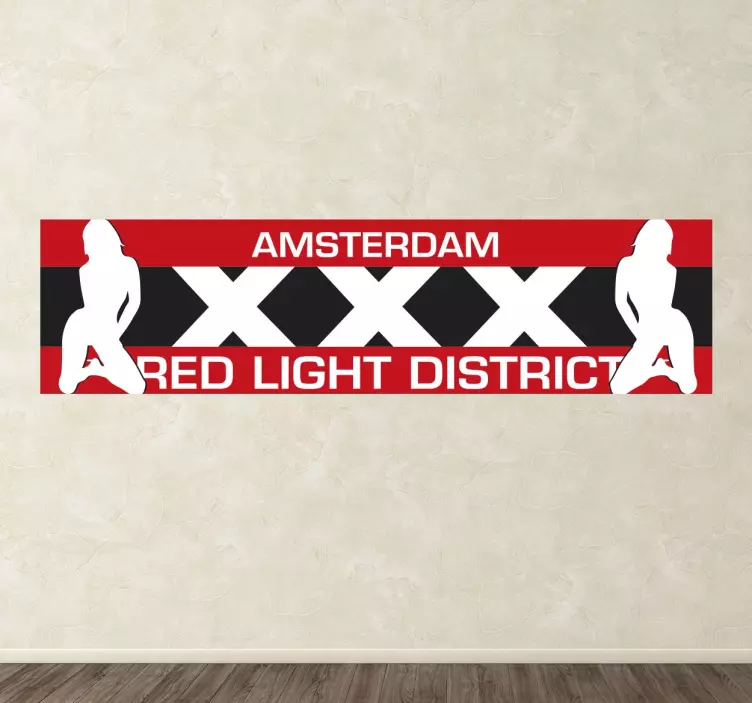 Vinilo decorativo distrito vermelho Amsterdam - TenStickers