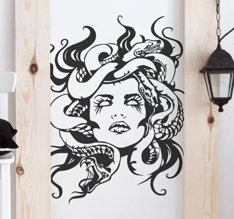 Vinilo decorativo retrato gorgona - TenStickers