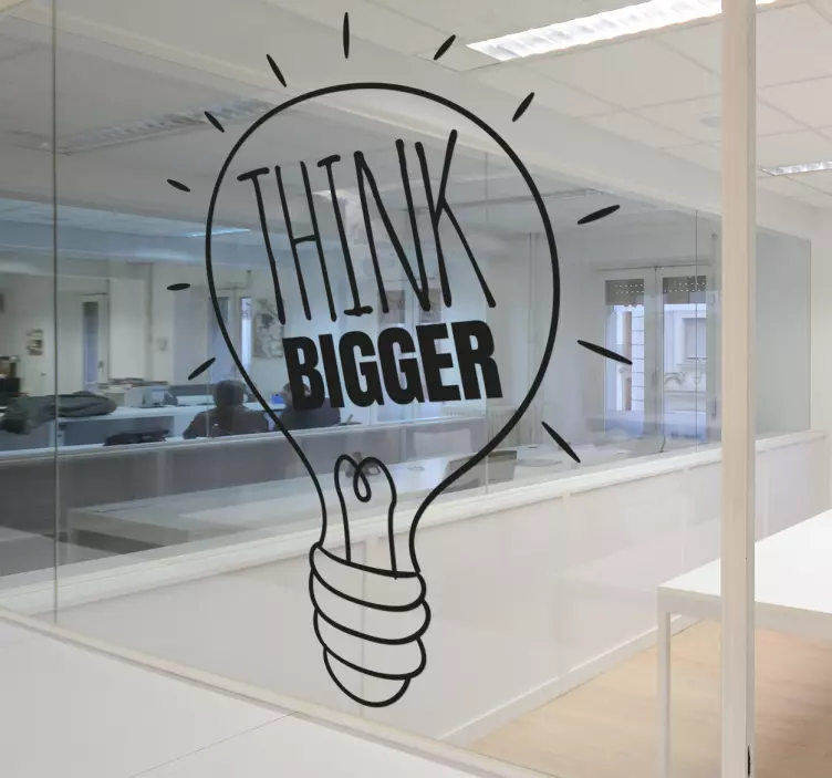 Vinil decorativo think bigger - TenStickers