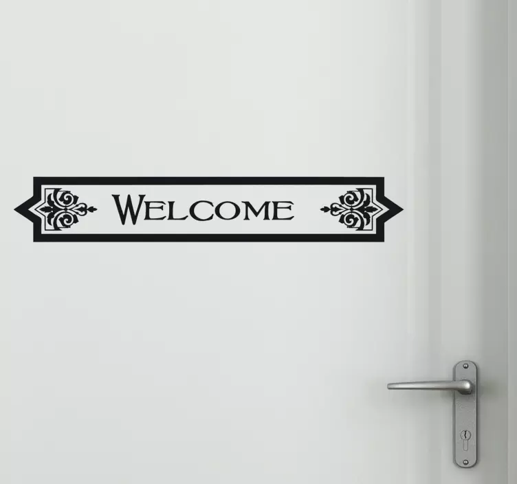 Vinilo decorativo welcome porta - TenStickers
