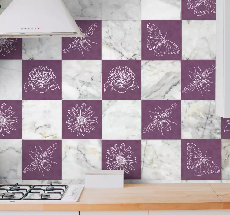 Azulejos autocolantes decorativos Botânica - TenStickers
