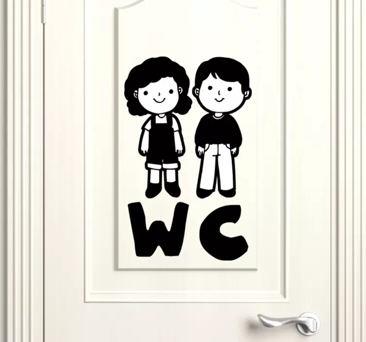 Autocolantes para portas WC crianças - TenStickers