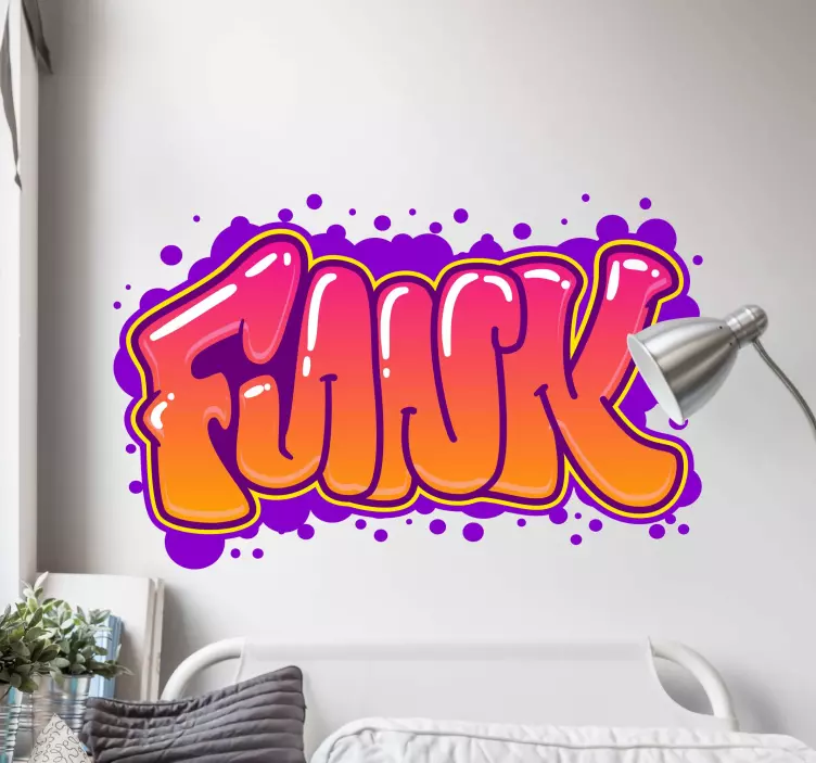 Autocolantes decorativos de outros textos Graffiti funk - TenStickers