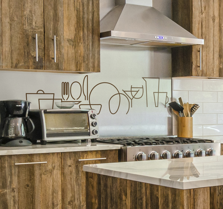 Vinis de utensílios de cozinha Talheres - TenStickers