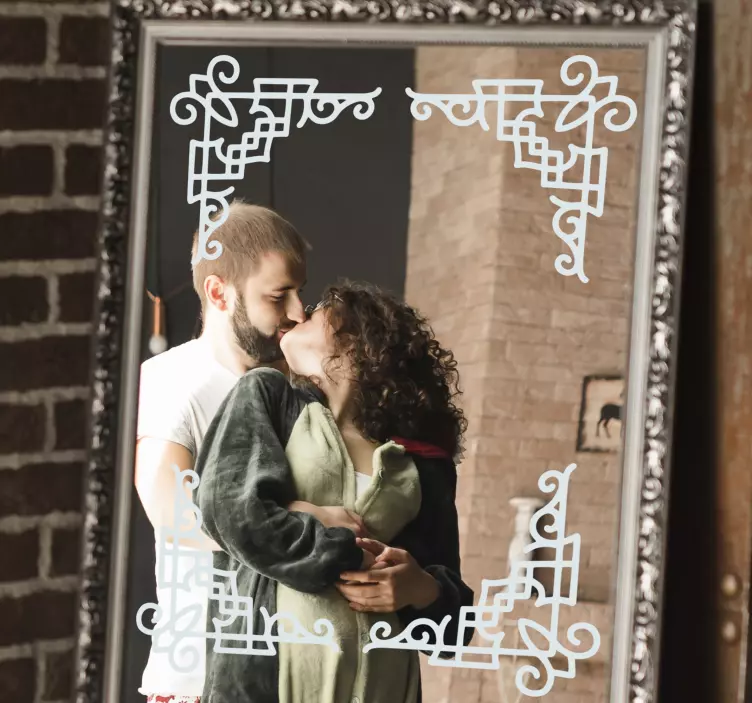 Autocolante para espelho de ângulo geométrico - TenStickers