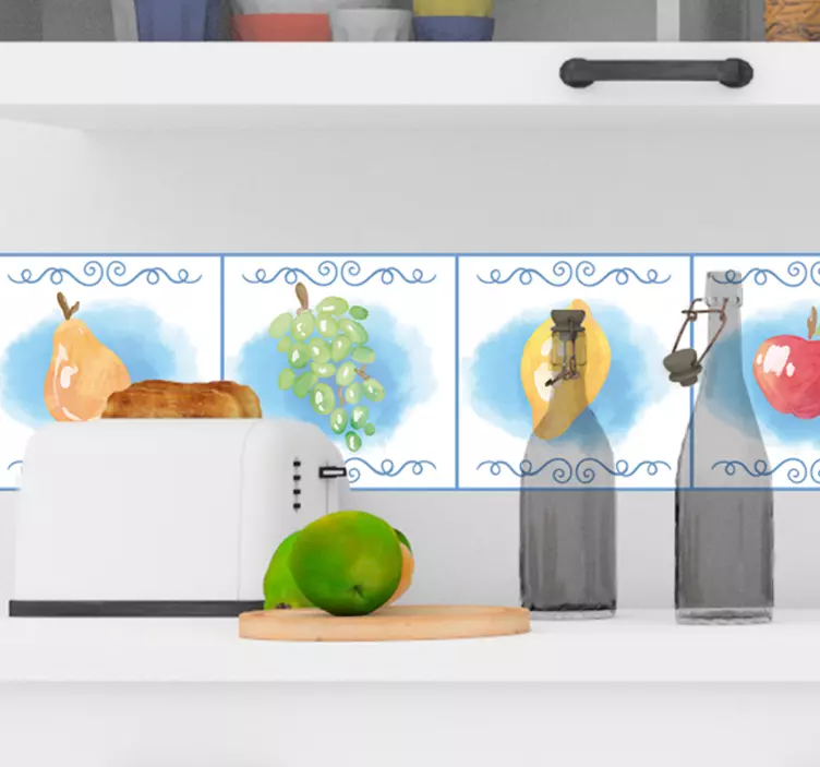 autocolante de fruta caindo na água - TenStickers