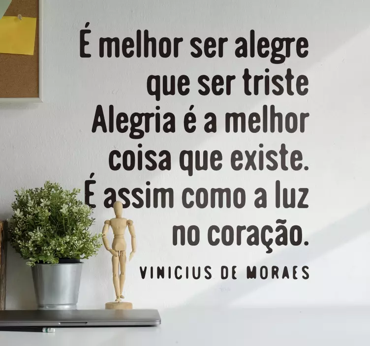 Autocolantes decorativos literatura poema Vinicius de Moraes - TenStickers