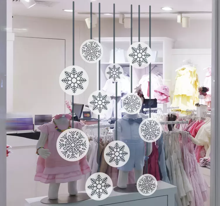 Janela do floco de neve autocolante de natal - TenStickers