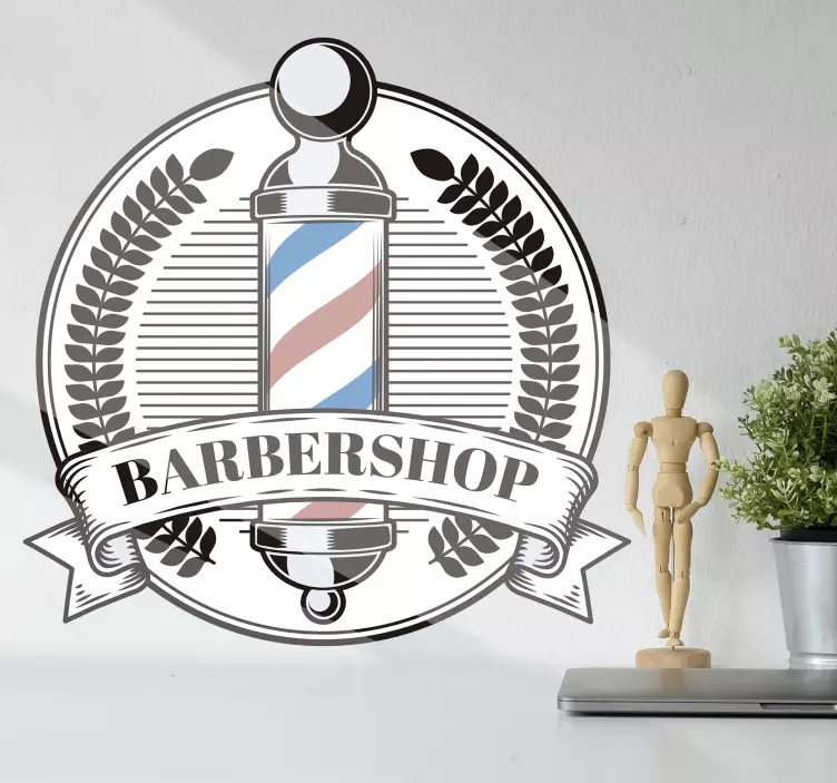Vinis decorativos para negócios Barbershop - TenStickers