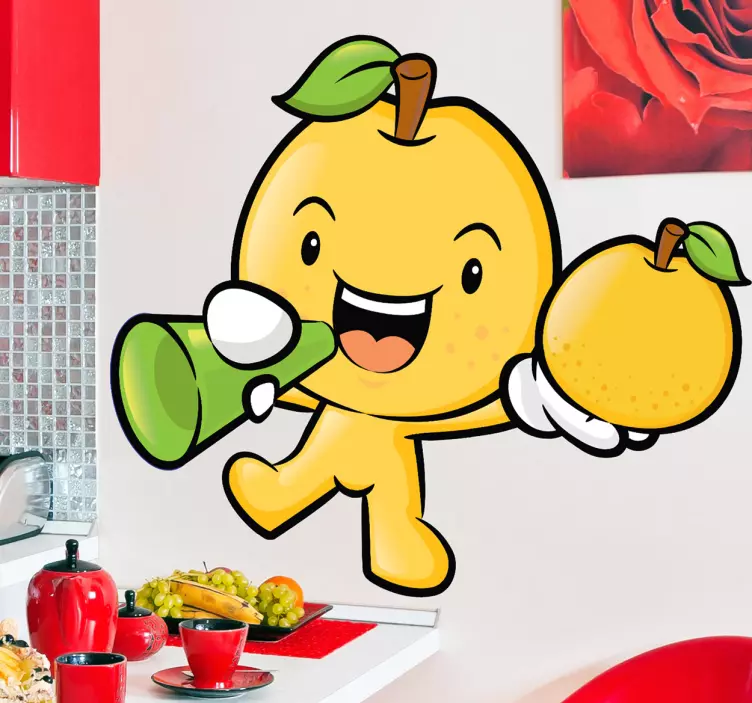 vinis decorativos personagem limão fruta - TenStickers