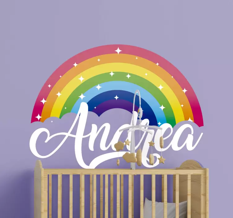 Adesivos para decoração de quarto infantil Arco-íris brilhante pe - TenStickers
