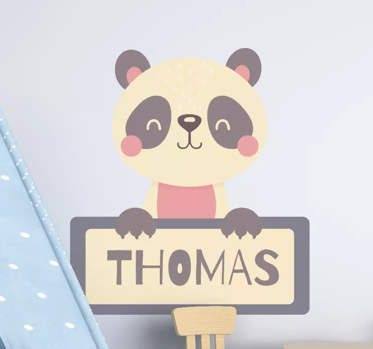 Adesivos para decoração de quarto infantil autocolante panda com  - TenStickers